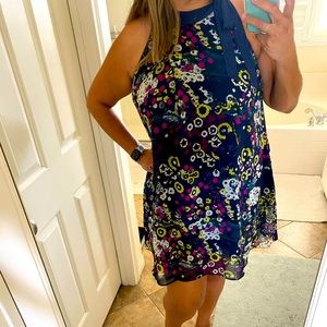 Rachel Roy Printed Trapeze Mini Dress XL